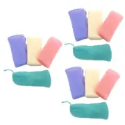4 Pcs Bar Soap Scrubber Pouch Foaming Mesh Bag Skin-friendly Beige Travel Baby