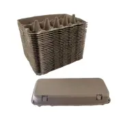 75 X Brown Full Dozen Carton 12-Egg Recyclable Egg Cartons - Square Edge Paper