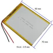 3.7V 3000mAh 11.1Wh Rechargeale Li Battery 357090 For Axys 4G Tablet PC GPS