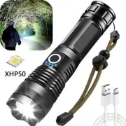 Rechargeable Flashlight Handheld High Lumens Tactical Flashlight Long Lasting-