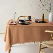 Vintage Design Gypsy Linen Cotton Terracota Tablecloth
