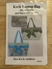 Kwik Laptop Bag by Two Kwik Quilters 16” x 13.5” x 5” Different Styles Uncut