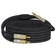10FT RCA/Aux Audio Adapter, HiFi Sound, Metal Shell, Y Splitter, for Phone, S...
