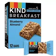 KIND Breakfast Healthy Snack Bar Blueberry Almond Gluten Free Breakfast Bars