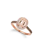 Le Vian Peach Morganite 14K Rose Gold 1.58 ct. tw. Diamond & Morganite Ring