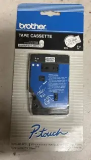 Brother TC Tape Cartridge for P-Touch Labelers 3/8w Black on White TC20Z1