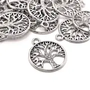 4, 20 or 50 BULK pcs Silver Tree of Life Round Celtic Charms - US Seller - AS451