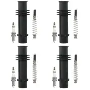 NGK 4 Ruthenium HX H. I. Spark Plugs 4 Coil Boots Kit for Chevrolet Volt 1.4 (for: Chevrolet)