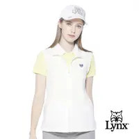 在飛比找PChome24h購物優惠-【Lynx Golf】女款吸濕快乾透氣易溶紗材質反光印花脇邊