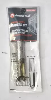 Amana Tool Carbide Tipped Router Bit Straight Plunge 1/2" Dia x 1" x 2" Shank