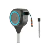Gardena 18614-20 66 Foot Auto Retractable Hose Reel on Metal Spike, Feet, Sta...
