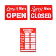 Open Closed Sign Timetable Come In Will Return Welcome Time Table Business Hour Hanging Sorry Office Door Plate Shop Restaurant Store Bars Crafted
