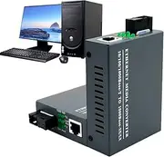Single Mode Fiber Optic Converter - Gigabit Single Mode Converter Single Mode 2 Gigabit Media Converter Fiber Media Converter LC Transceiver Module Auto Sensor for Efficient Network Integration