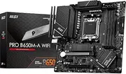 MSI PRO B650M-A WiFi ProSeries Motherboard (AMD Ryzen 9000/8000/7000 Series Processors, AM5, DDR5, PCIe 4.0, M.2, SATA 6Gb/s, USB 3.2 Gen 2, HDMI/DP, Wi-Fi 6E, Bluetooth 5.3, 2.5Gbps LAN, mATX)