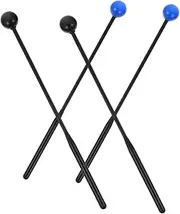 LIGHTAOTAO 2 Pairs Rubber Xylophone Mallets for Percussion Instruments Durable Design for Marimba Glockenspiel Xylophone Drumsticks with Comfortable Grip and Strong Tone