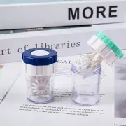 Contact Lens Cleaner Case Box Manual Rotation Type Storage Holder Cleaning TB CR