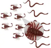 Kisangel 36 Pcs Halloween Tricky Fake Snake Prop for Realistic Simulation Prank for Animal Theme Parties April Fool Day and Halloween Decorations