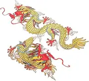 SHINEOFI 2pcs Dragon Shaped Cloth Patch Kit Hat Sew Patches Tent Accessories Patches for Clothing Patches for Backpacks Decorative Patches Clothes Tent Repair Tape Fabric
