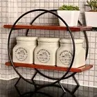 Wooden Premium Circular Kitchen Organizer Rack/kitchen Storage Rack/spice Rack