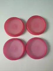 Tupperware Replacement Seals for Smidgets or Midget Containers Pink Set Of 4
