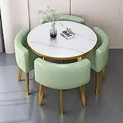 ZCSL Conference Room Table, Office Reception Round Table and Chair Set, Business Coffee Table for Office, Square/Round Office Tables for Small Spaces(A4)