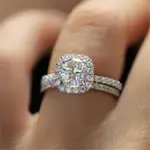 2024 EIGHT HEARTS DIAMOND SET LADIES ENGAGEMENT WEDDING RING