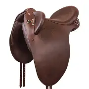 Bates Kimberley Stock Saddle DEMO Model FLOCK Brown Large FREE SADDLE COVER F...