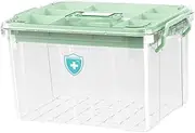 JAYIOLA Medicines Storage Container, First Aid Box Container, Emergency Supplies Organizer with Handle for Outdoor Household