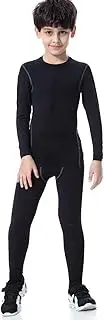 [LNJLVI] Kids' Boys Compression Long Sleeve Quick Dry Pant Sports Base Layers 2 Set
