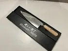 “Rain Drop” Damascus Wide Chef Knife With Wooden Handle Copper Rivet 20cm