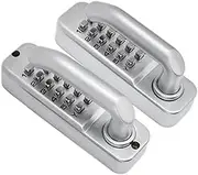Double Sided Handle Mechanical Combination Lock - Keyless Entry Wrought Iron Gate and Fence Door Lock for Home, Outdoor Security, and Storage