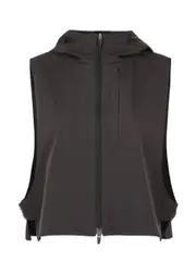 Herno Hooded Shell Gilet - Dark Grey - 42 (UK10 / S) 42 (UK10 / S)