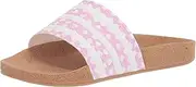 [adidas] Women's Adilette Slide Sandal, Bliss Lilac/White/Gum, 6
