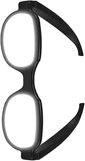 [CATIEBYE] 1Pc LED Luminous Glasses Rechargeable Glow Eyewear Creative Peripheral Eyeglasses Lightweight Funny Glasses for Home and Ktv Black
