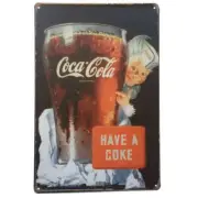 Coca Cola Boy Have a Coke Tin Sign Garage Man Cave 30cmx20cm - New