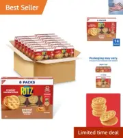 Peanut Butter Sandwich Crackers, 112 Snack Packs 14 Boxes, 6 Crackers Per Pack