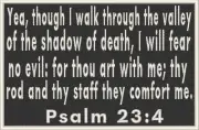 PSALM 23:4 Christian Military Tactical Patch W/ VELCRO® Brand Fastener Emblem