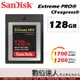 Sandisk Extreme PRO CFexpress 128GB Type B 1700MB/s 高速記憶卡