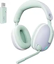 PXN 308E Wireless Gaming Headset with Microphone 2.4 Ghz Stereo Surround Sound Headphones with 40MM Drivers, RGB Lighting, 2.4G USB & Type-C for PC, PS4, Switch, Mac, Laptop, Mobile (Blue)