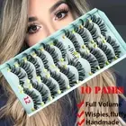 Wispy False Eyelashes Eye Lash Extension 3D Faux Mink Hair Crisscross Long