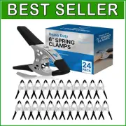 Professional Quality 6-Inch Spring Clamps - 24 Metal Clips for Heavy-Duty Use