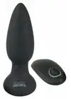 Silicone Vibrating Anal Dilator Mini Vibrator Wearable Butt Plug Black
