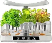 Garden Hydroponics Growing System 12 Pods, Transparent Water Tank Indoor Herb Garden with LED Full-Spectrum Plant Grow Light, Quiet Smart Water Pump, Automatic Timer Indoor Garden System for Family