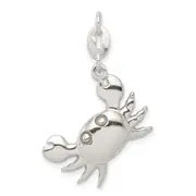 Sterling Silver Polished Crab Charm