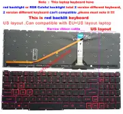 New US red backlight Keyboard For Acer Nitro AN515-56 AN515-57 series laptop