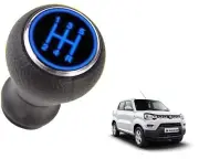 Gear Knob Shift + Blue Light Shifting Knob Black For Maruti Suzuki S Presso