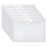 10PK Marbig A4 File Doculope 150pg Document Wallet Office Paper Organiser Clear