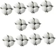 Mikinona 10 Pack Christmas Tree Decorations Cotton Ornaments Soft and Warm for Tree Flower Arrangement Banquet Party Decorations