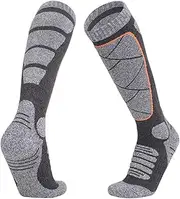 [Generic] xinyee Sports Socks Ski Socks Knee High Compression Socks Winter Athletic Stockings Outdoor Fitness Breathable Quick Dry Socks For Ski Marathon Running Cycling