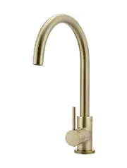 Meir Round Gooseneck Kitchen Mixer Tap - PVD Tiger Bronze